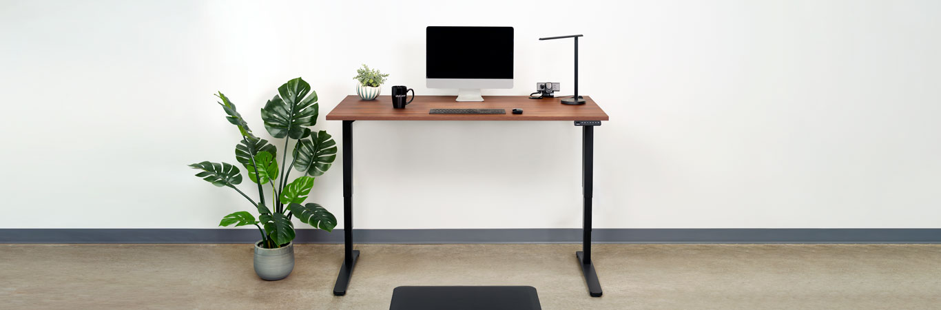 60 inch x 30 inch Walnut Laminate UPLIFT V2 Standing Desk, Wirecutters best standing desk and most popular pick, along with an ergonomic standing mat