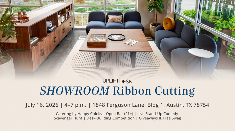 Ribbon-cutting ceremony at the UPLIFT Desk showroom