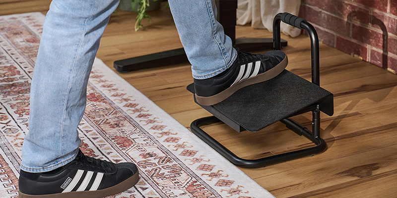 Elevate Footrest in a summer workspace setting