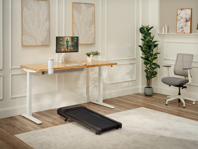 UPLIFT standing desk and walking pad integrated workspace ecosystem