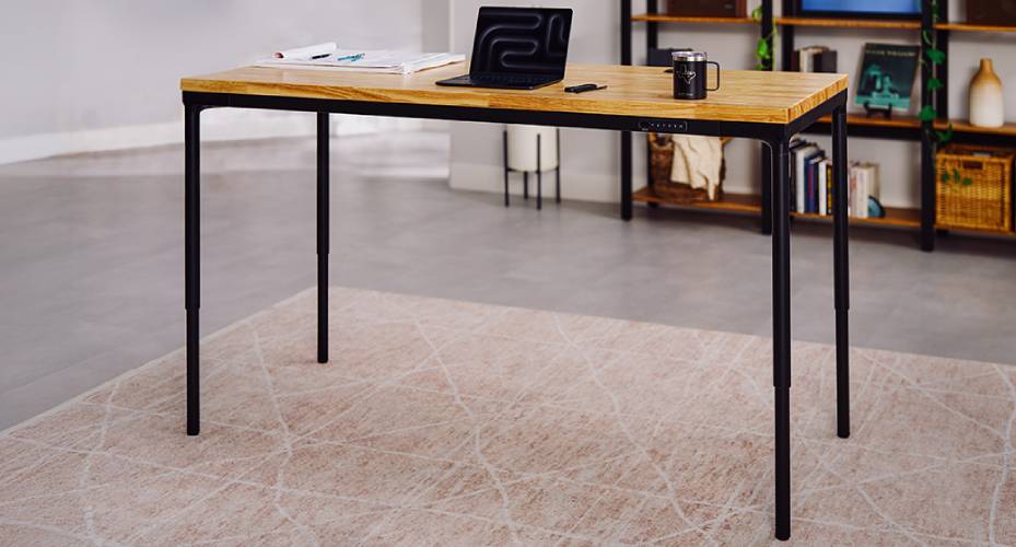 UPLIFT Parsons Standing Desk featuring minimalist design with slim legs and clean lines