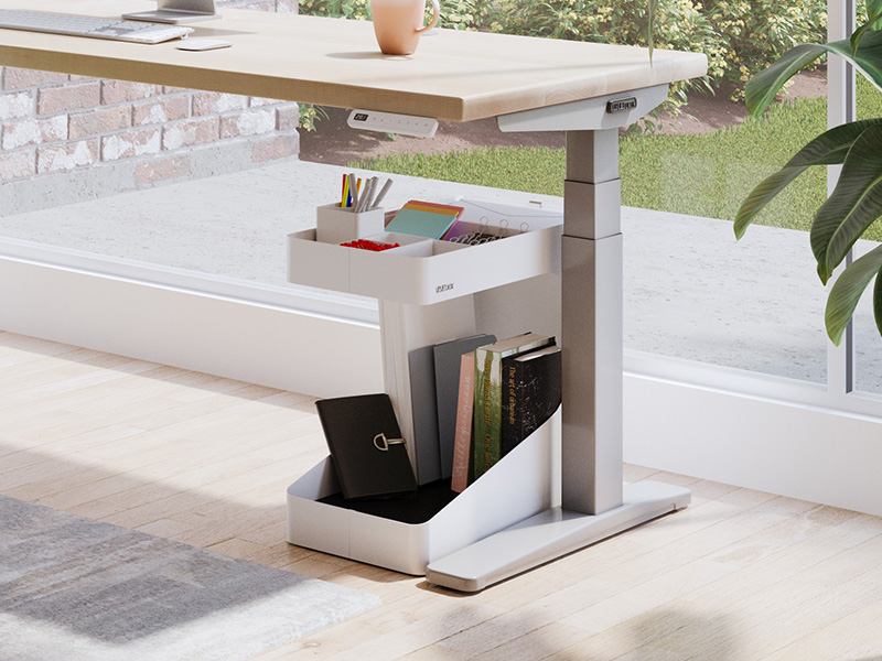 Mobile Storage Caddy by UPLIFT Desk providing flexible organization for standing desk workspace