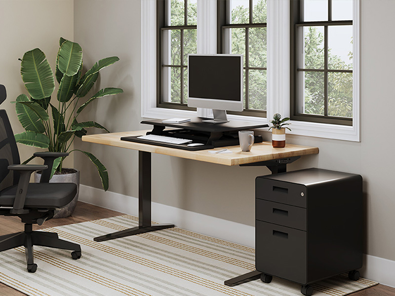 3-Drawer File Cabinet by UPLIFT Desk with soft-close technology