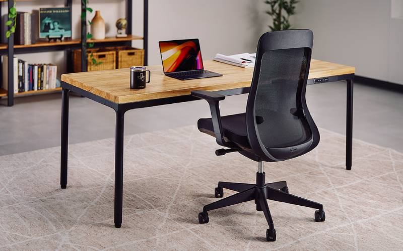 Black Bolan Ergonomic Chair showing comprehensive ergonomic adjustments