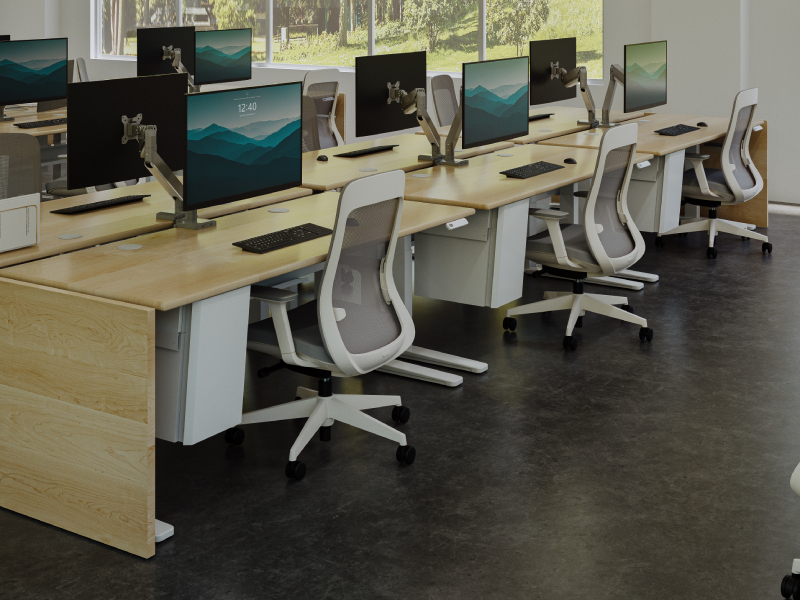 UPLIFT Desk storage ecosystem showing the Deep Desk Drawer alongside complementary accessories