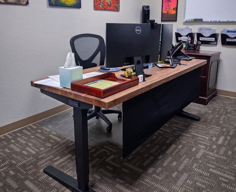 Burnet CISD Special Programs team with new UPLIFT Desk height-adjustable workstations