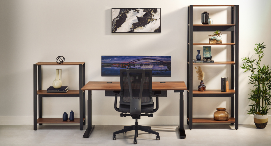Sequence Shelving by UPLIFT Desk in a modern open-plan office