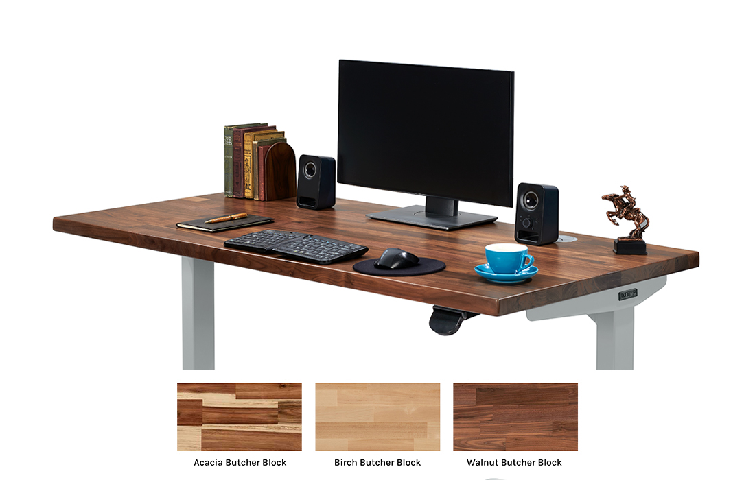 Butcher Block Solid Wood Desktops by UPLIFT Desk