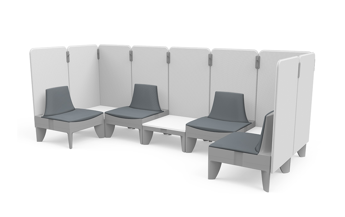 A SoCo Lounge Chair office configuration
