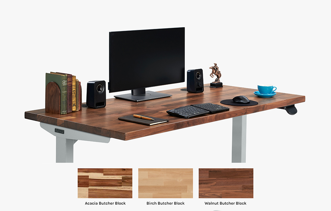 Butcher Block Solid Wood Desktops by UPLIFT Desk