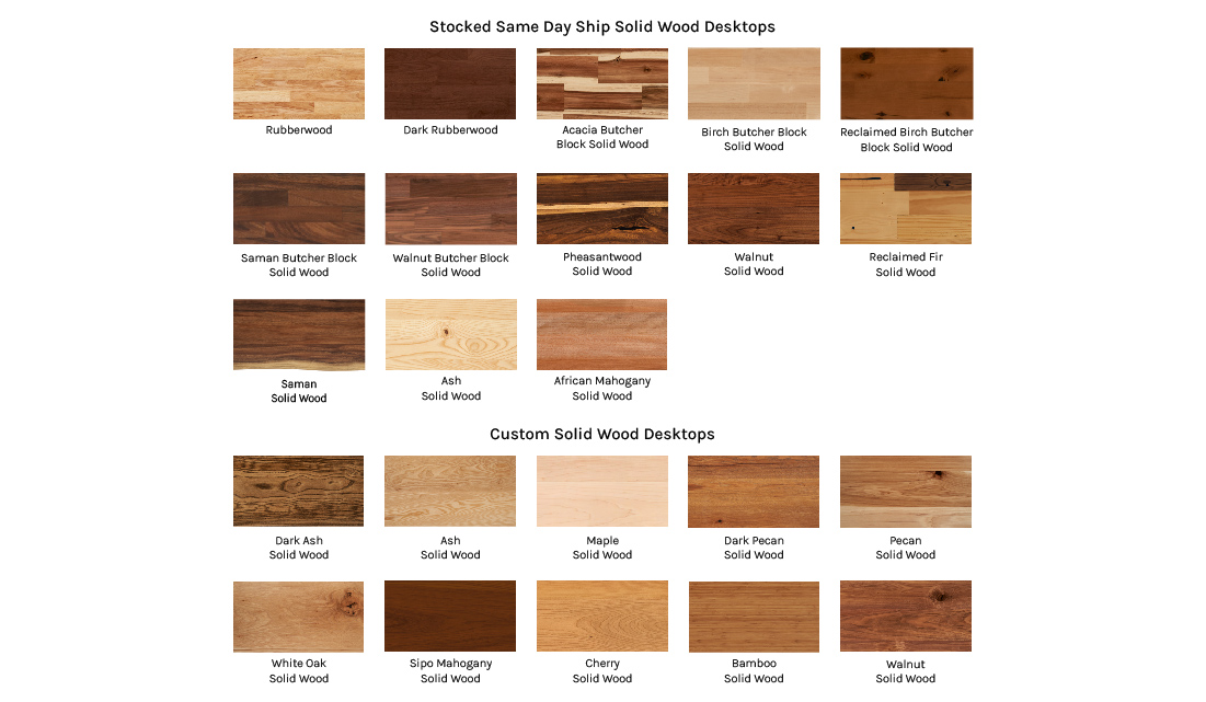 Solid Wood Desktops by UPLIFT Desk