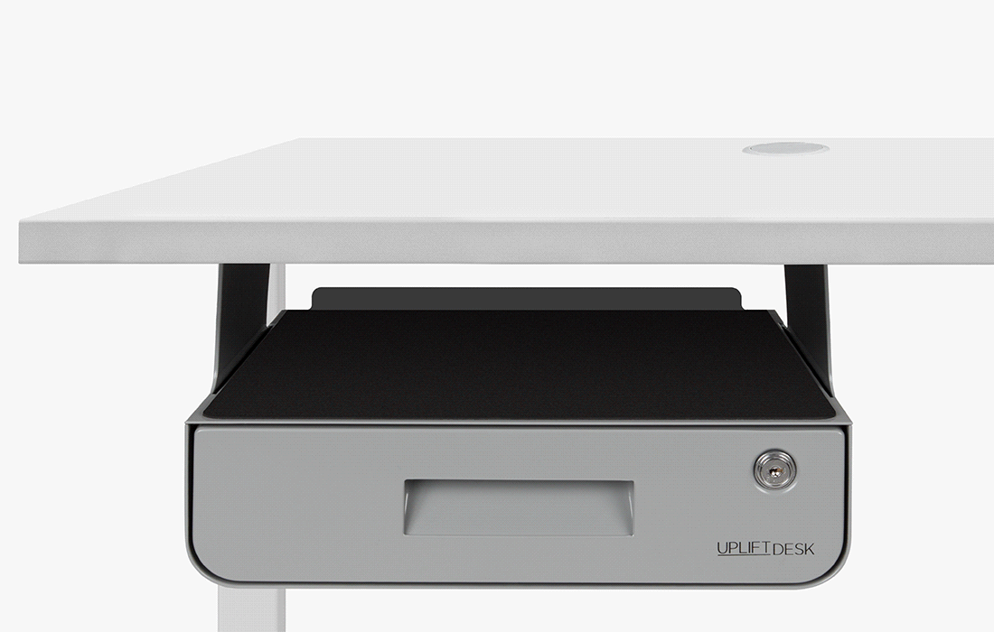 A GIF showing every UPLIFT Desk drawer