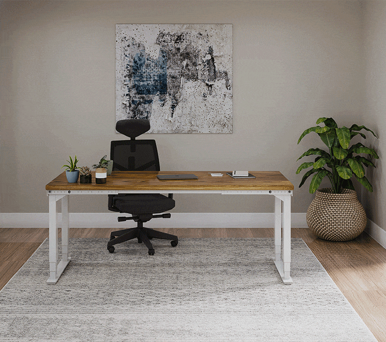 GIF of a Facet Ergonomic office chair by UPLIFT Desk demonstrating an optional chair with headrest.