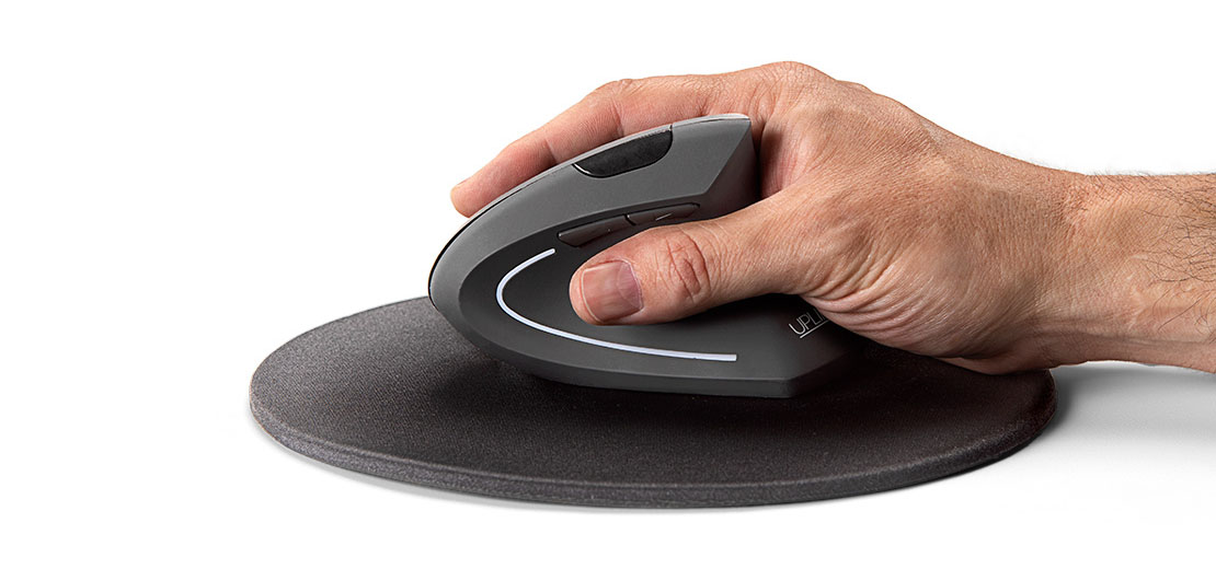 Wave Vertical Ergonomic Mouse (Right/Left, Wireless) by UPLIFT Desk