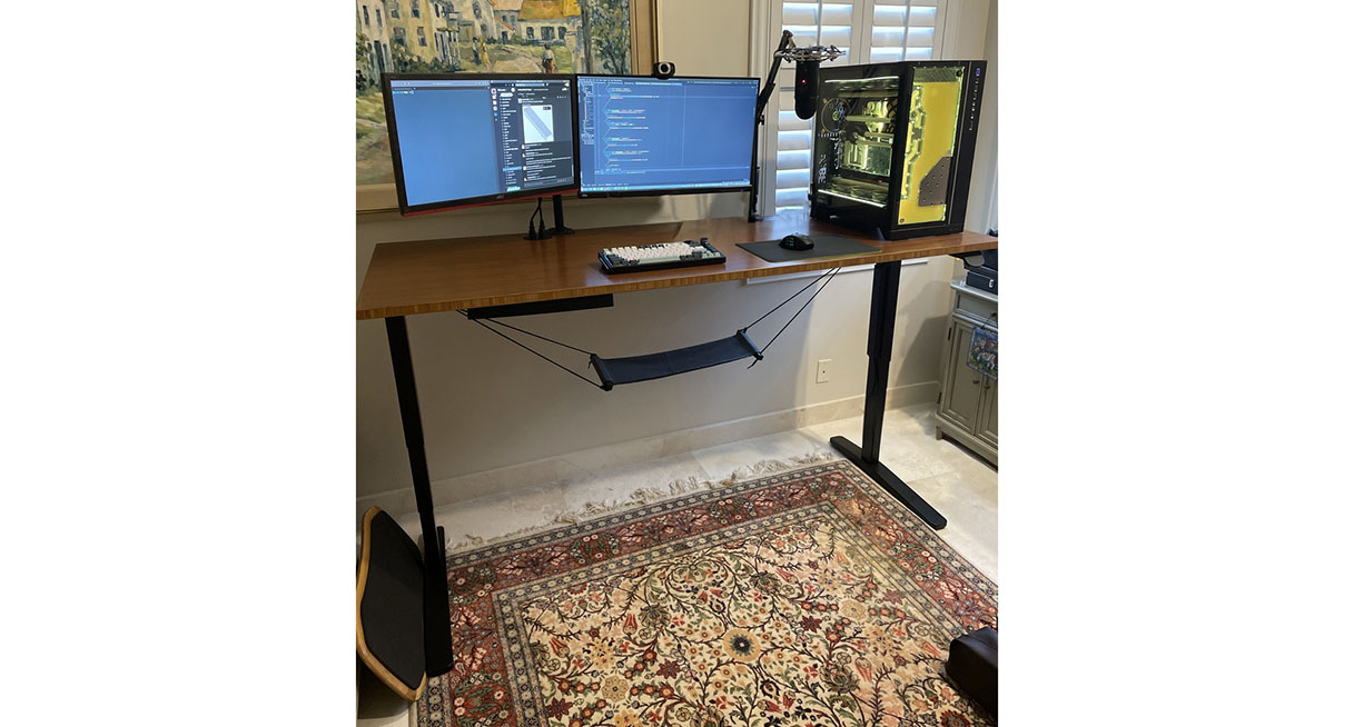 Dark Bamboo UPLIFT V2 Standing Desk
