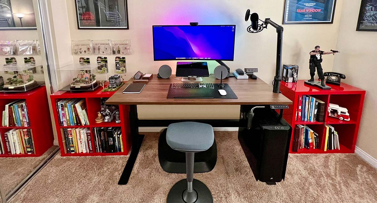 Dark Bamboo UPLIFT V2 Standing Desk