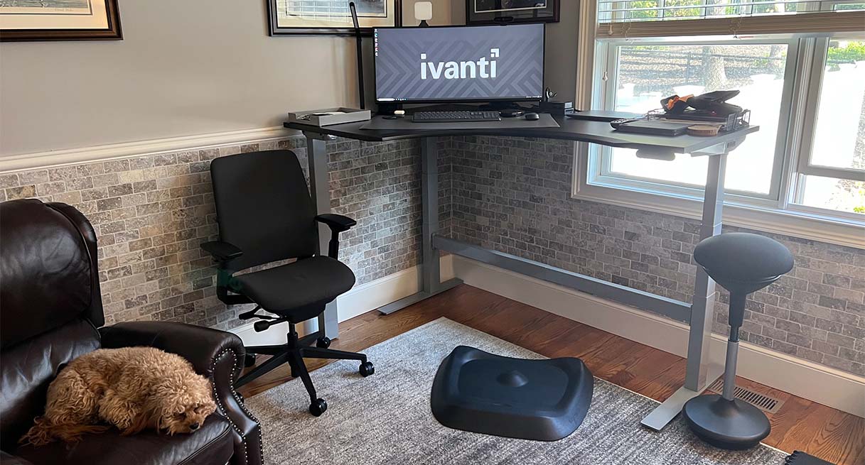 Curved Corner Standing Desk UPLIFT Desk