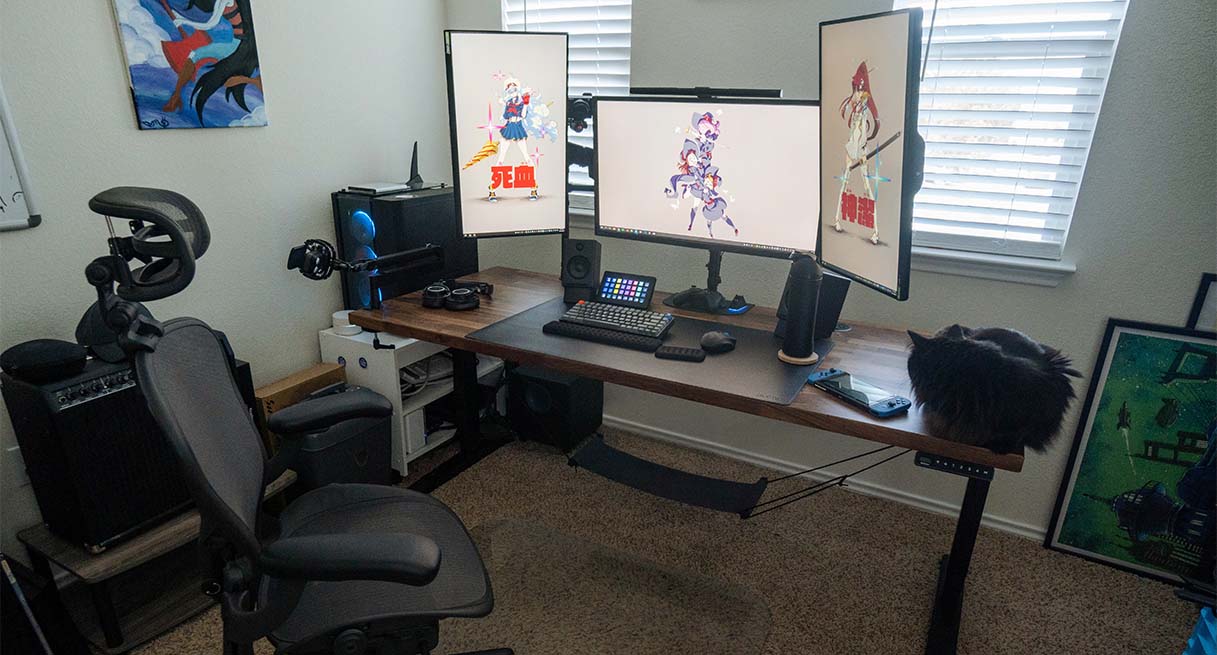 Walnut Butcher Block UPLIFT V2 Standing Desk