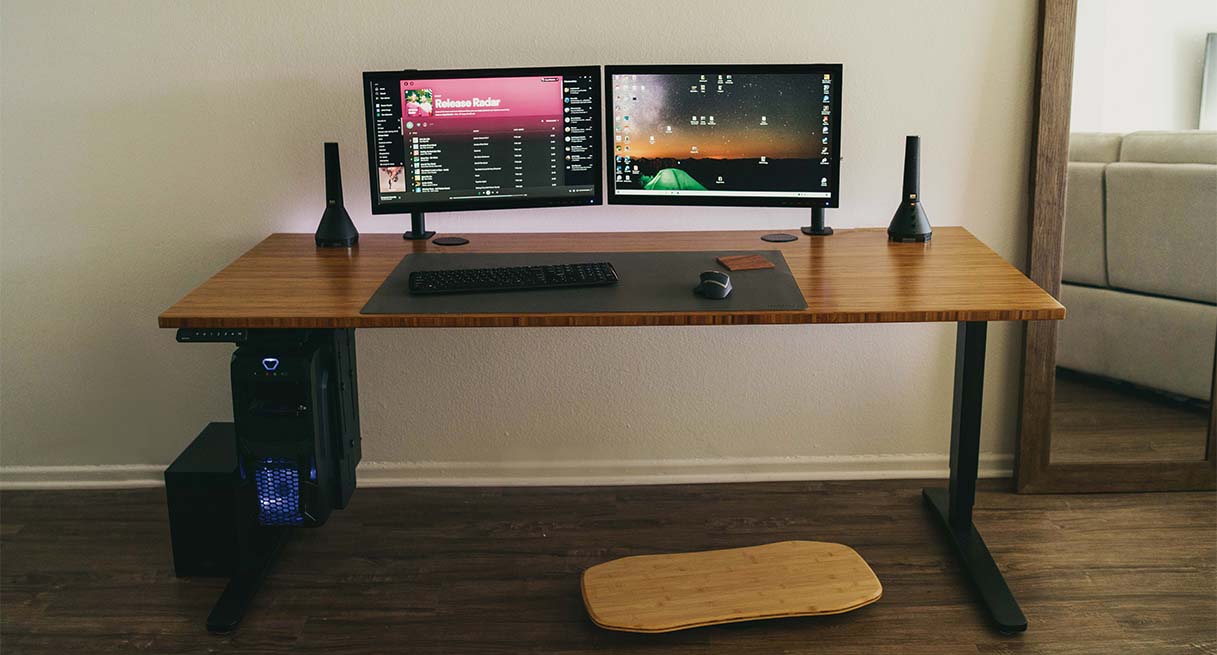 Dark Bamboo UPLIFT V2 Standing Desk