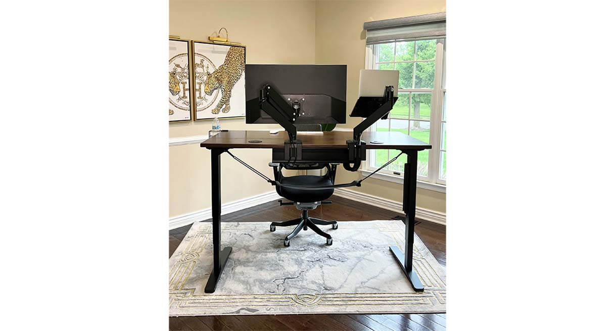 Walnut Laminate UPLIFT V2 Standing Desk
