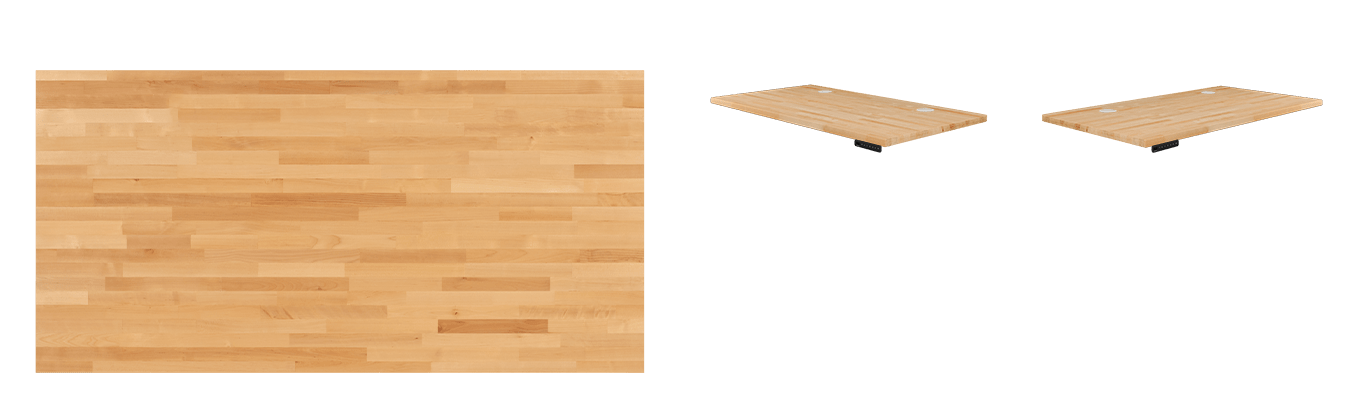 birch butcher block solid wood desktop