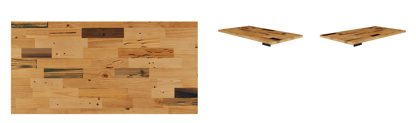 reclaimed fir butcher block solid wood desktop