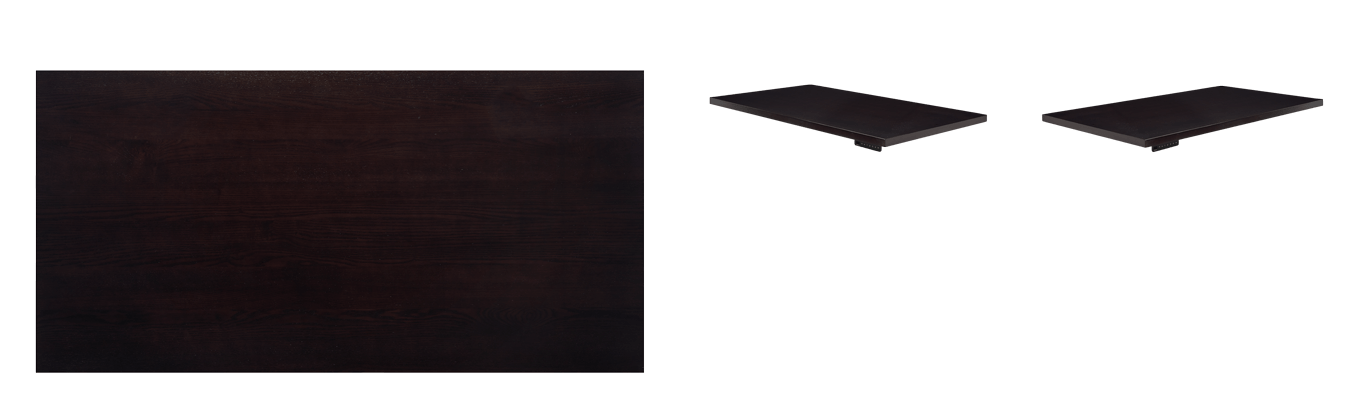 espresso ash wide plank solid wood desktop