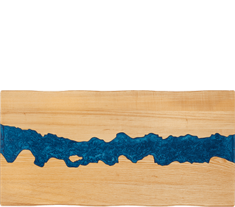 ash with epoxy live edge solid wood desktop