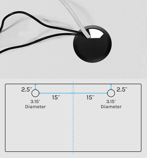 Grommet Covers | UPLIFT Desk
