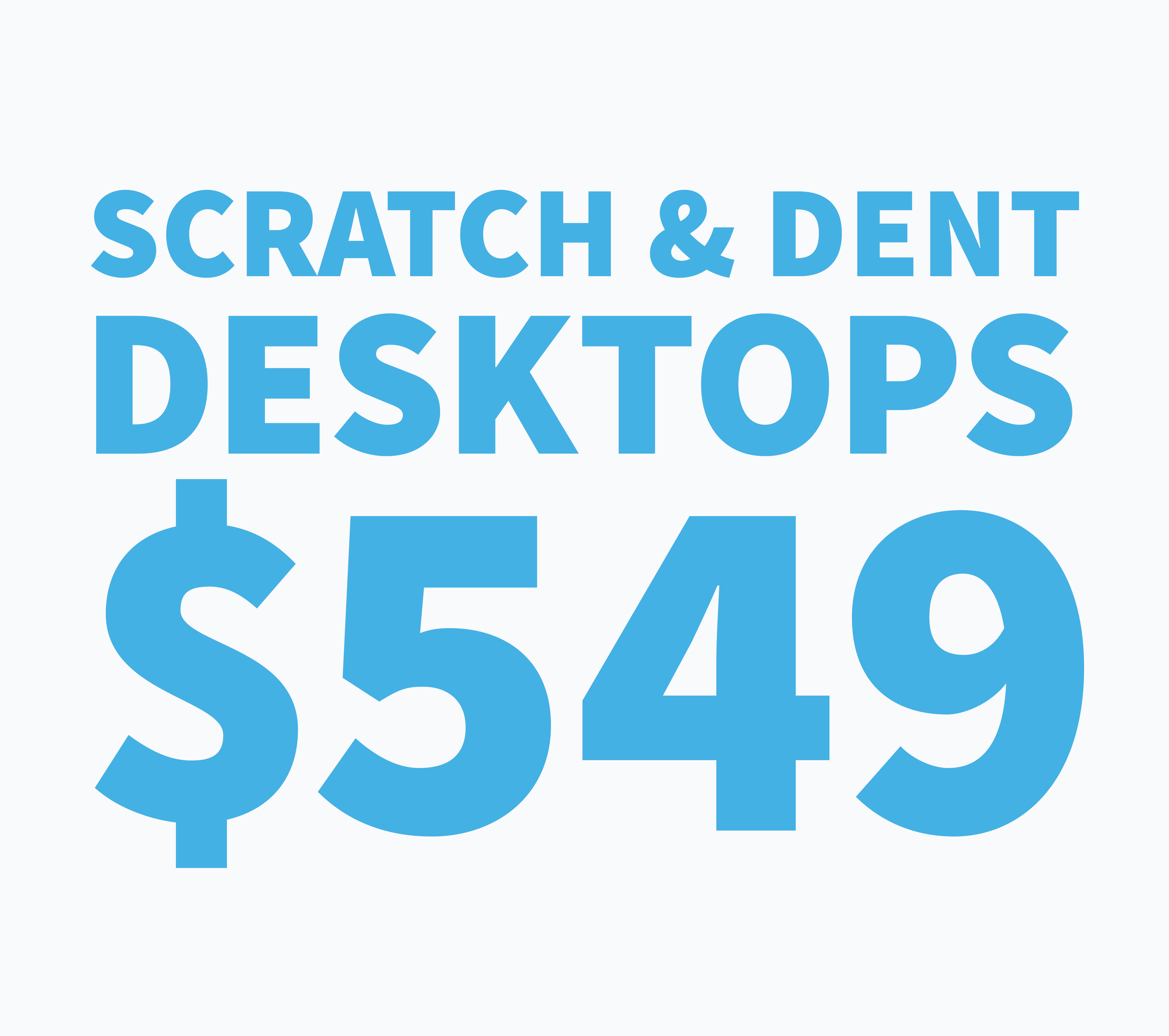 $549 scratch and dent special for a complete standing desk with scratched desktop