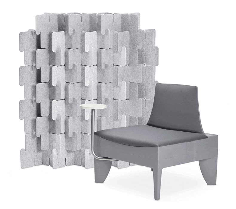 Bonnell Puzzle Wall with Soco Lounge Furniture Collection