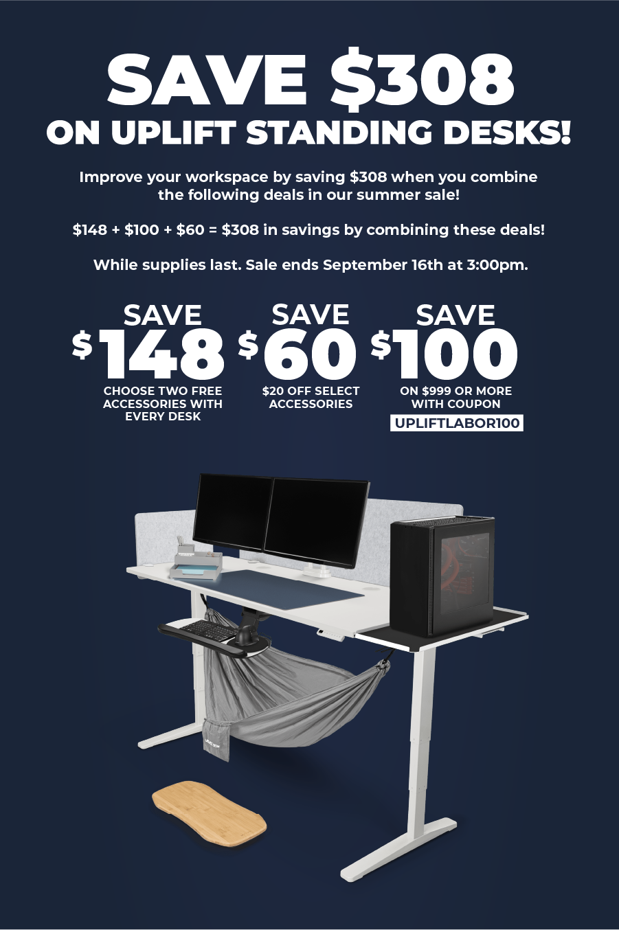 Uplift desk sale