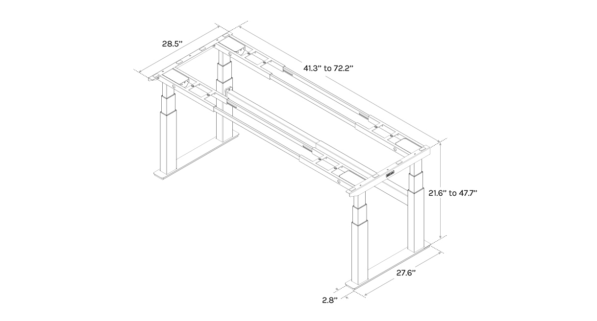 UPLIFT 4Leg Stand Up Desk Human Solution