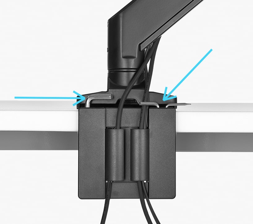 Clamp-On Triple Monitor Stand