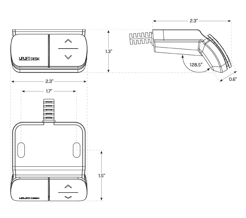 Basic Display Angled Keypad UPLIFT Desk