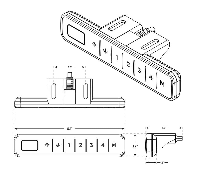 Advanced Comfort Flush Keypad UPLIFT Desk