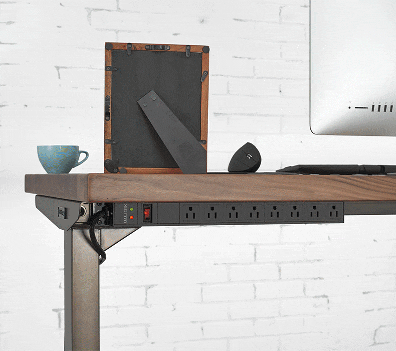 All of the convenient ways to utilize the 8-Outlet Mountable Surge Protector with your UPLIFT Desk