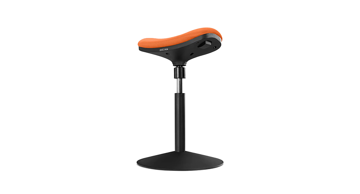 Active seating is made fun with the Crescent Saddle Stool