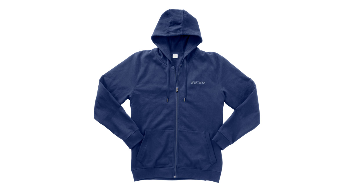 UPLIFT Full Zip Hoodie in navy