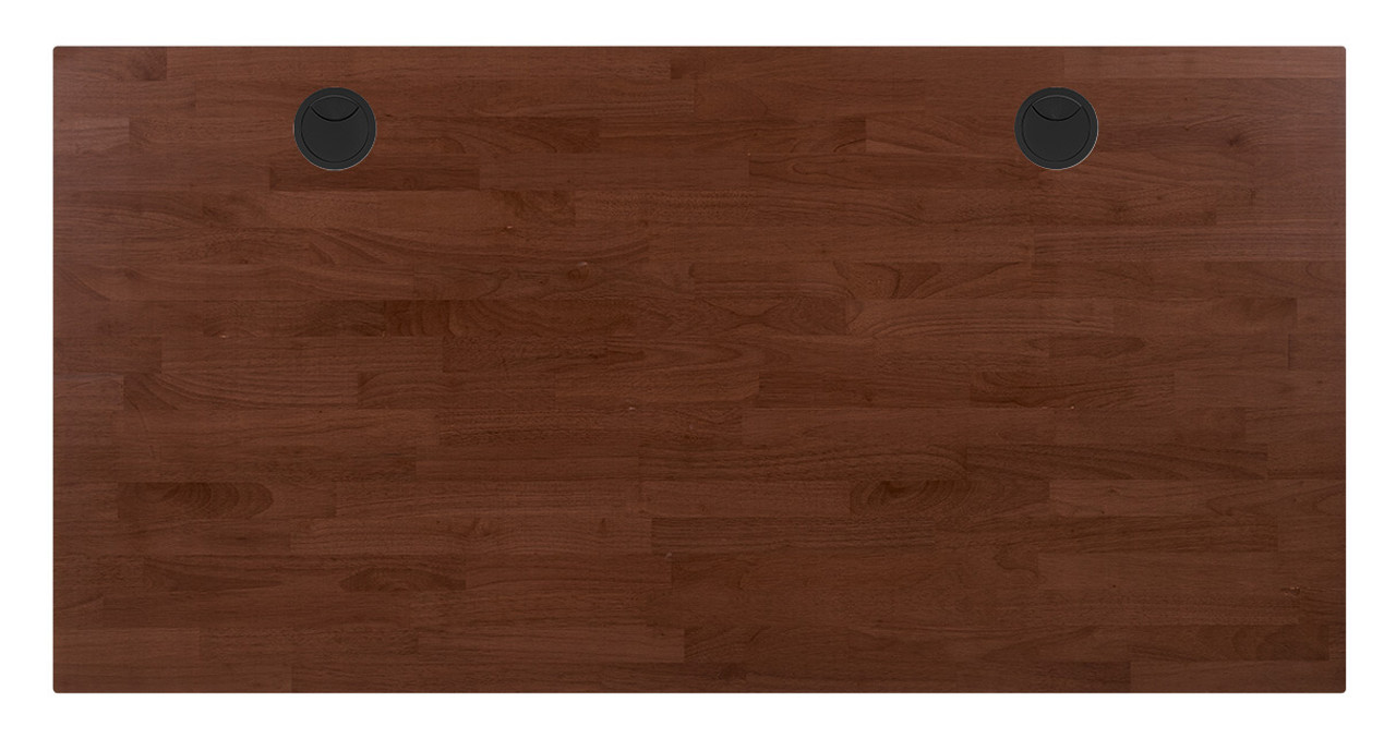 Dark Rubberwood Solid Wood Desktop