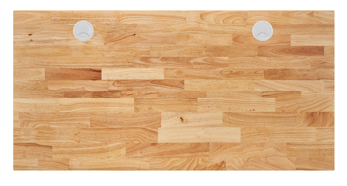 Rubberwood Butcher Block Solid Wood Desktop