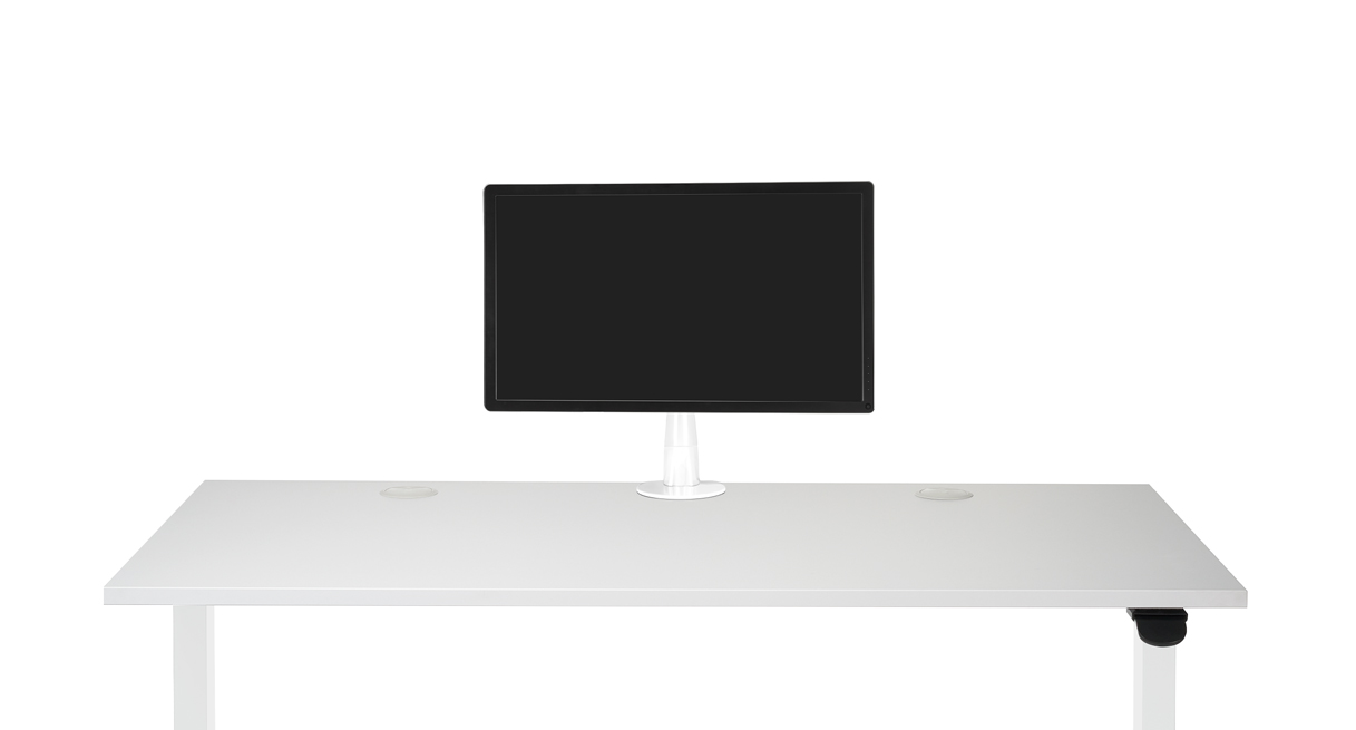 Smoothly position the monitor within a vertical range of 4.25" to 18.75"
