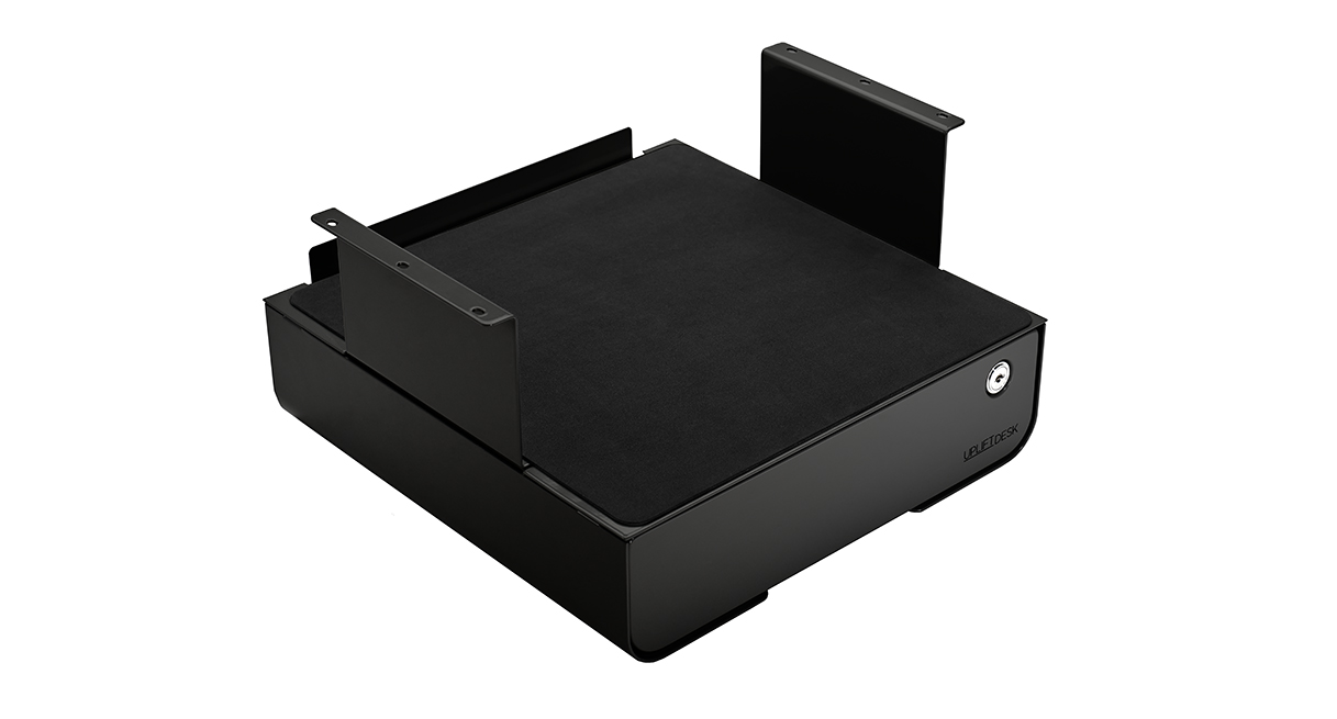 The Desk Drawer comes in four different color options: black, white, gray, and industrial style
