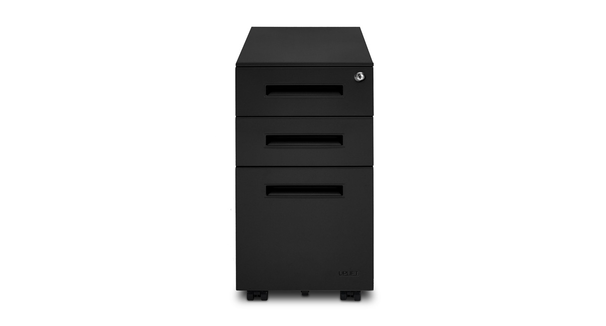 Uplift desk file on sale cabinet