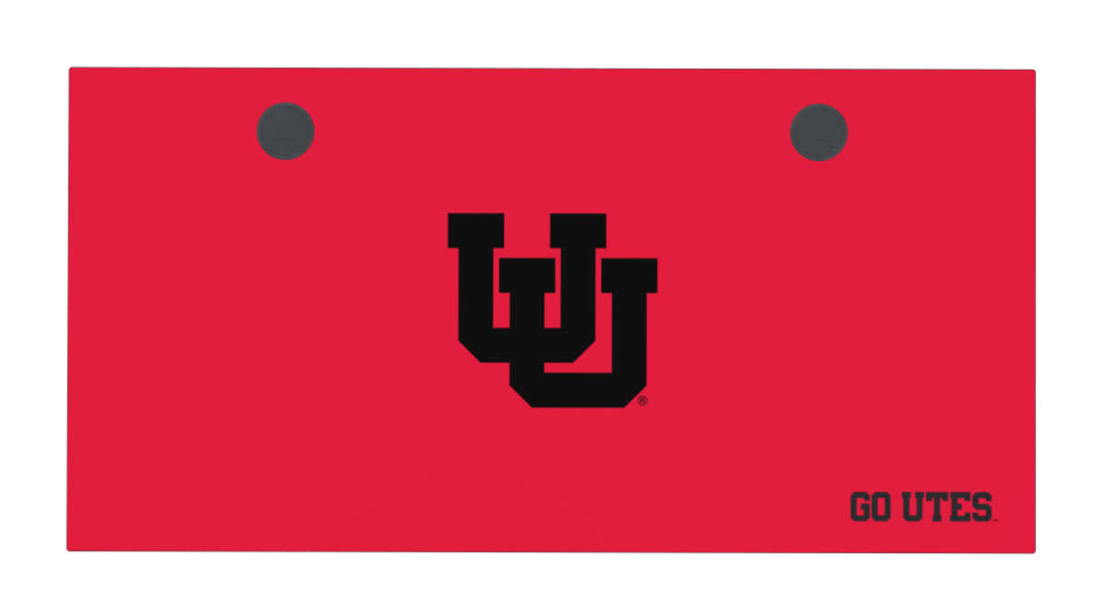 60" x 30" Utah Utes laminate desktop in red
