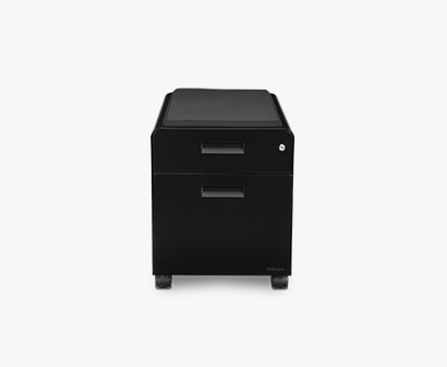 2-Drawer Narrow File Cabinet with Seat by UPLIFT Desk