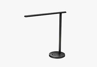 Wide Angle Adjustable Brushed Steel Metal Led Desk Lamp