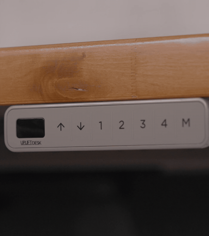 Uplift Standing Desk lowering to demonstrate quick speed.