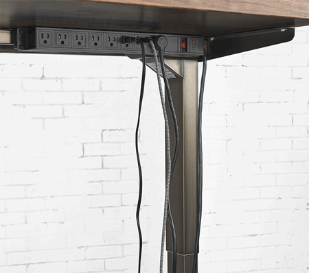 Loose cables and wires are organized by a Magnetic Cable Channel